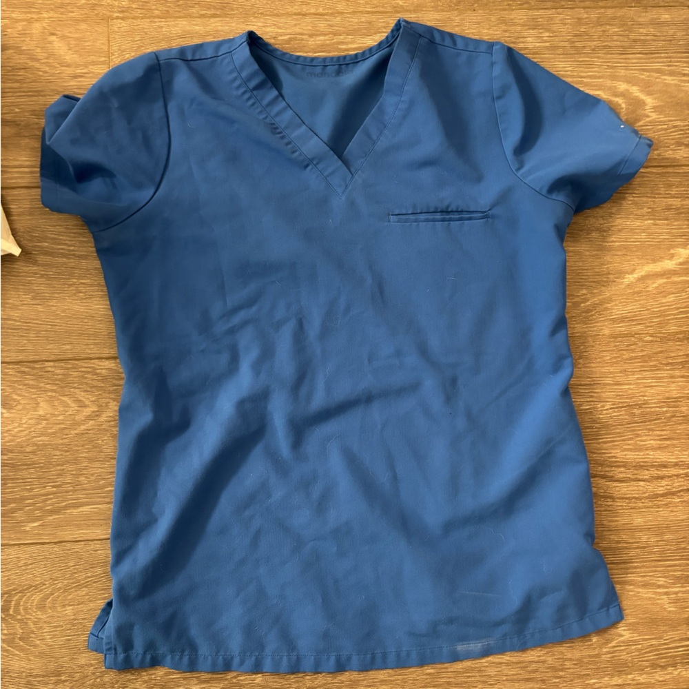Classic Blue V-Neck Women's Top